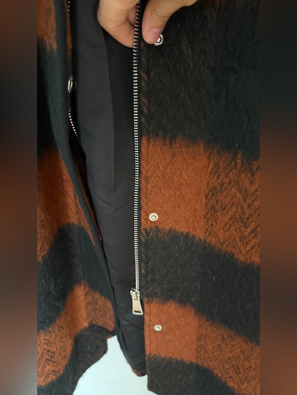 Anthropologie NVLT Brushed Buffalo Check Coat - Picture 14 of 14